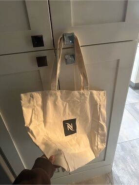 Nespresso Canvas Tote Bag in Cream